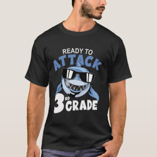Back To School Shark - Ready To Attack 3Rd Grade T-Shirt