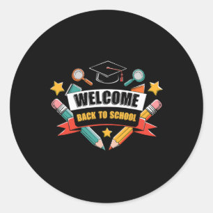 Back To School Shirt Cute 2025 Apple Student Penci Classic Round Sticker