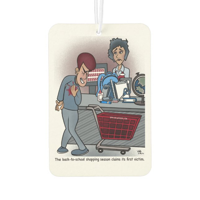 Back To School Shopping Air Freshener (Back)