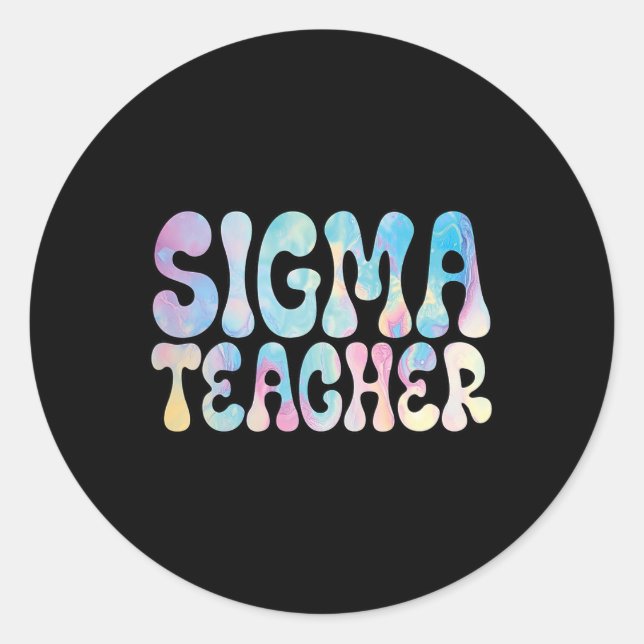 Back-to-school Sigma Teacher Meme Lovers Humour Wo Classic Round Sticker (Front)