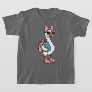 Back To School Silly Goose Girls Kids T-Shirt