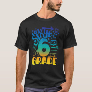 Back To School Sixth 6th Grade Teacher Boys Graffi T-Shirt