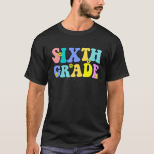 Back To School Sixth Grade Vibes Student Teacher V T-Shirt