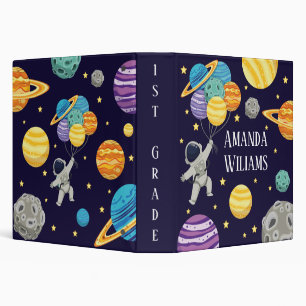 Back to school Space Stars Astronaut Planets Fun Binder