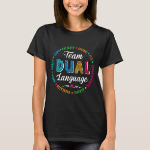 Back to school squad students cute dual language T-Shirt