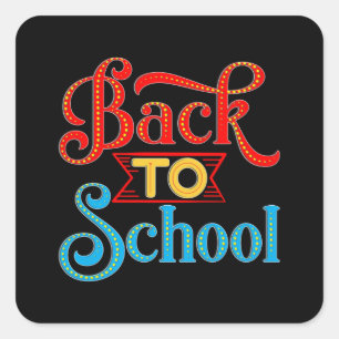 Back to School Square Sticker