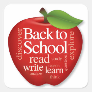 Back to School Square Sticker