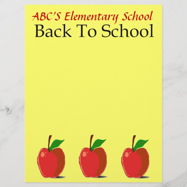 Back To School Stationery (Front)