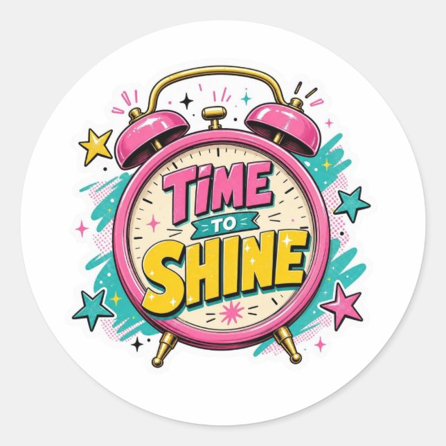 Back to School Stickers | Time to Shine  (Front)