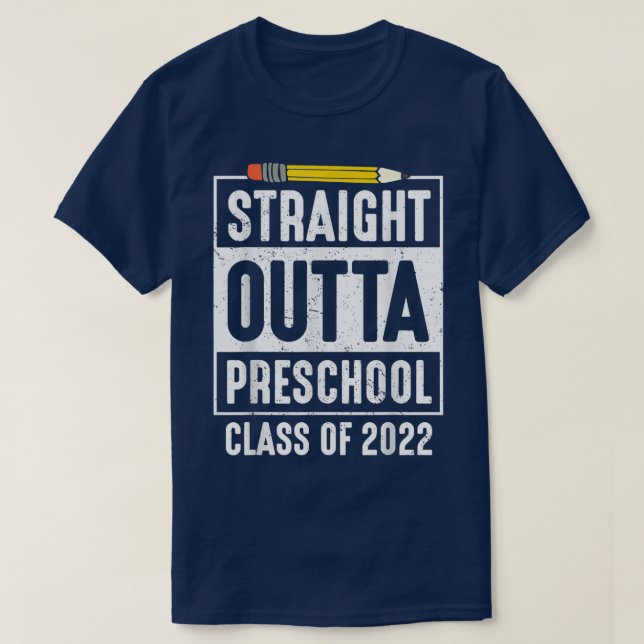 Back To School Straight Outta Preschool Student Gi T-Shirt (Design Front)