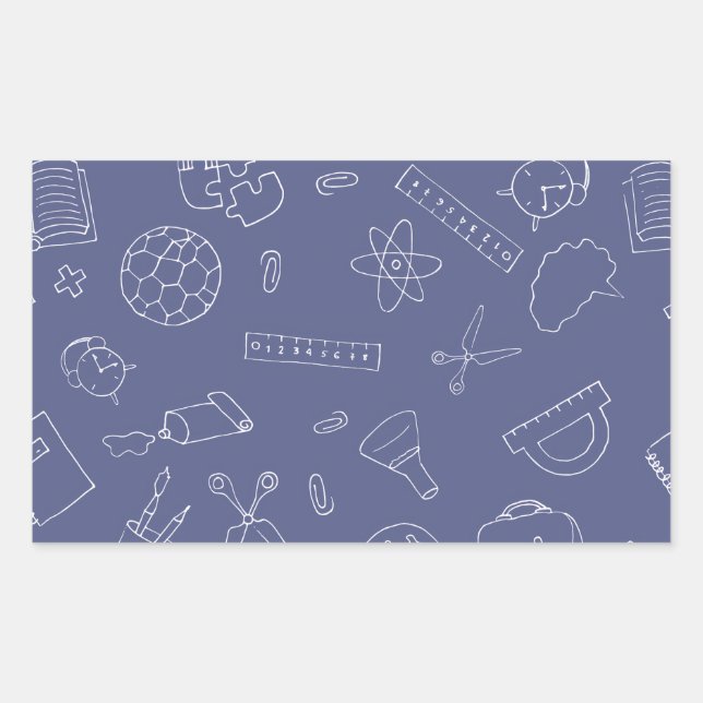 Back To School Study Supplies, Back To School Sticker (Front)