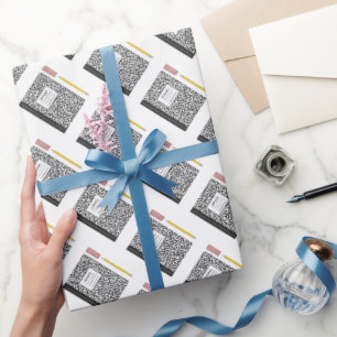 Back to School Supplies Composition Books Party Wrapping Paper
