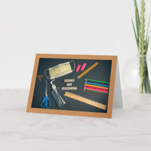 Back To School Supplies During Coronavirus Pandem Card