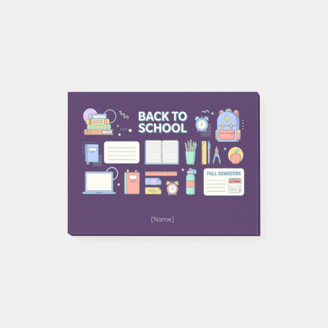 Back to School Supplies Post-it Notes (Front)