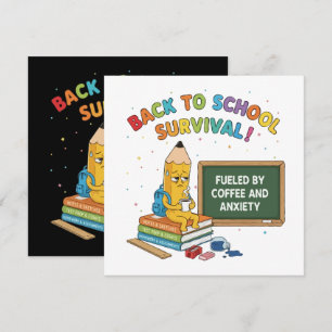 Back to School Survival Coffee and Anxiety Invitation