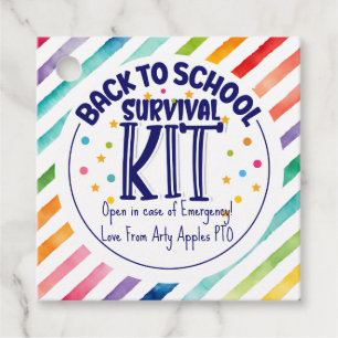 back to school survival kit new qualified teacher favour tags