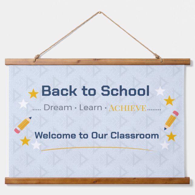 Back to School Tapestry | Classroom Wall Decor (Front)