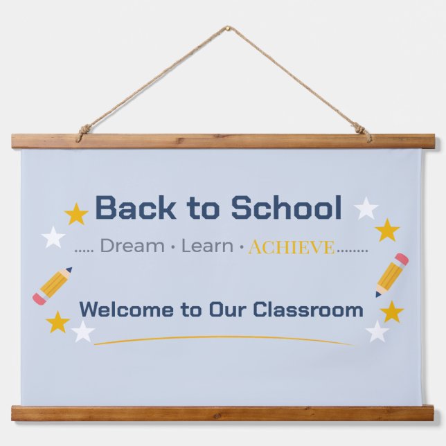 Back to School Tapestry | Classroom Wall Decor (Front)