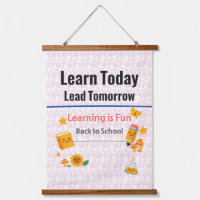 Back to School Tapestry Learn Lead | Kids Decor