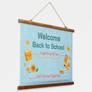 Back to School Tapestry Welcome Classroom Decor