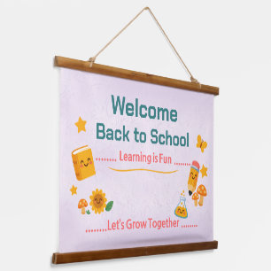 Back to School Tapestry Welcome Classroom Decor