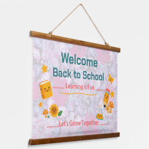 Back to School Tapestry Welcome Classroom Decor