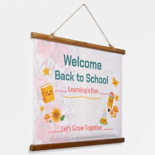 Back to School Tapestry Welcome Classroom Decor
