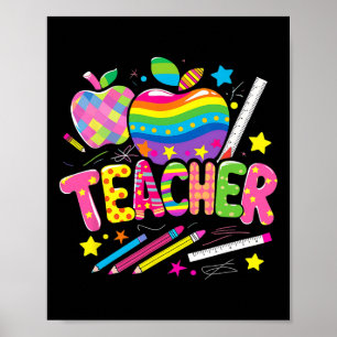 Back To School Teach Love Inspire Teacher Life Ins Poster