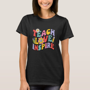 Back To School Teach Love Retro Teachers Womens Ti T-Shirt