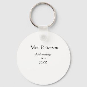 Back to school teacher appreciation add year class keychain