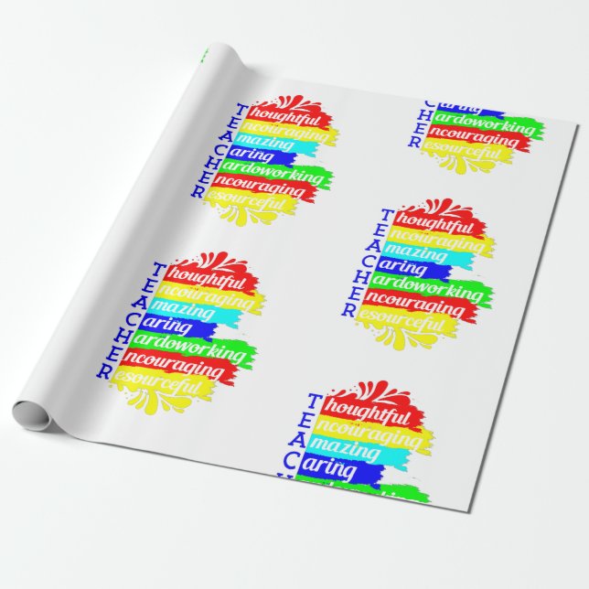 back to school teacher appreciation wrapping paper (Unrolled)