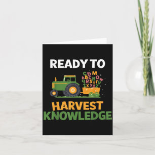 Back To School Teacher Farming Tractor Farmer Kids Card