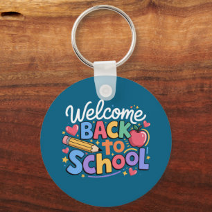 Back to School Teacher First Day of School Funny Keychain