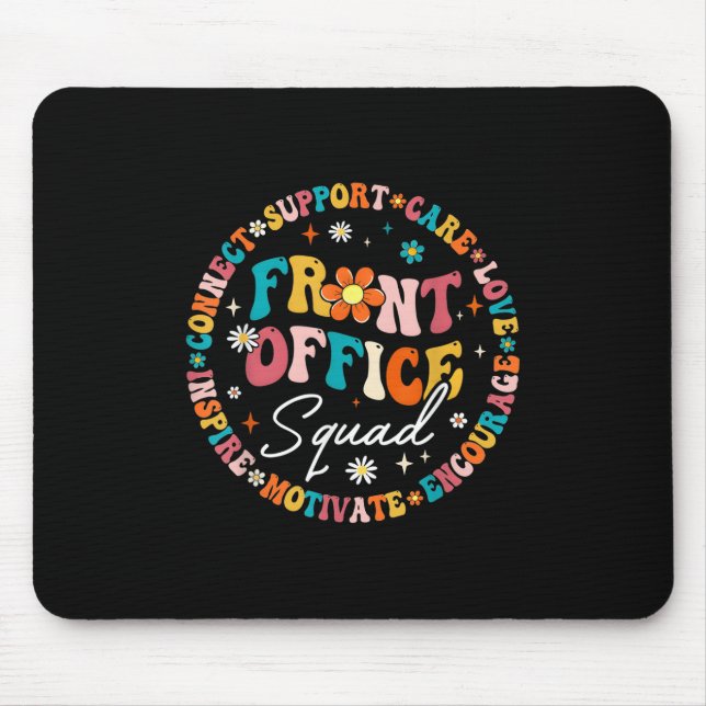 Back To School Teacher Front Office Squad Funny Fi Mouse Pad (Front)
