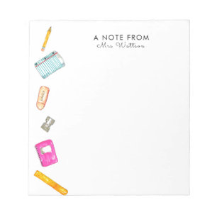 Back to school teacher gift notepad