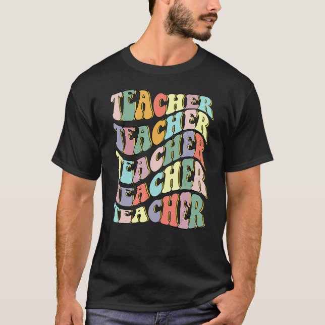 Back To School Teacher Inspirational Colorful Elem T-Shirt (Front)