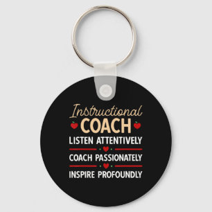Back To School Teacher Instructional Coach Keychain