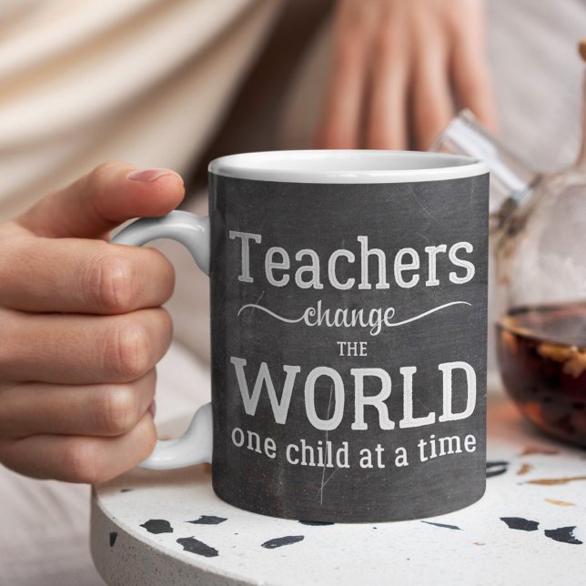Back to school teachers change the world quote coffee mug (Creator Uploaded)