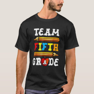 Back To School Team 5th Fifth Grade Pencil Student T-Shirt