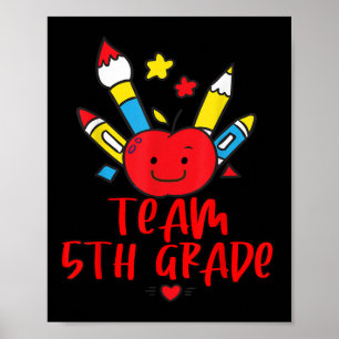 Back To School Team 5th Grade Hello Student Teache Poster