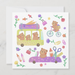 Back to School: Teddy's Ready for School Holiday Card
