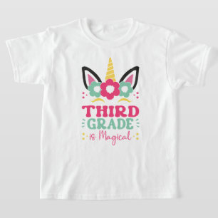Back to School Tee   Hello Third Grade unicorn