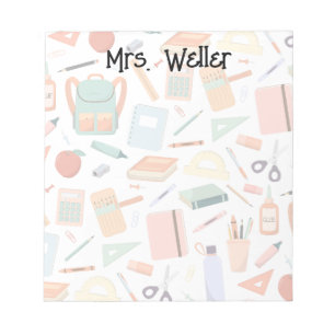 Back To School Themed Personalized Notepad