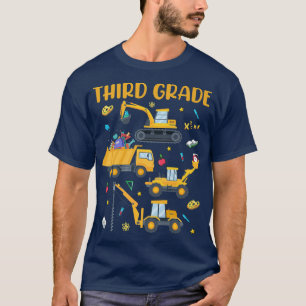 Back To School Third Grade 3rd Grade Truck Constru T-Shirt