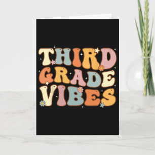 Back To School Third Grade Vibes Student Teacher W Card