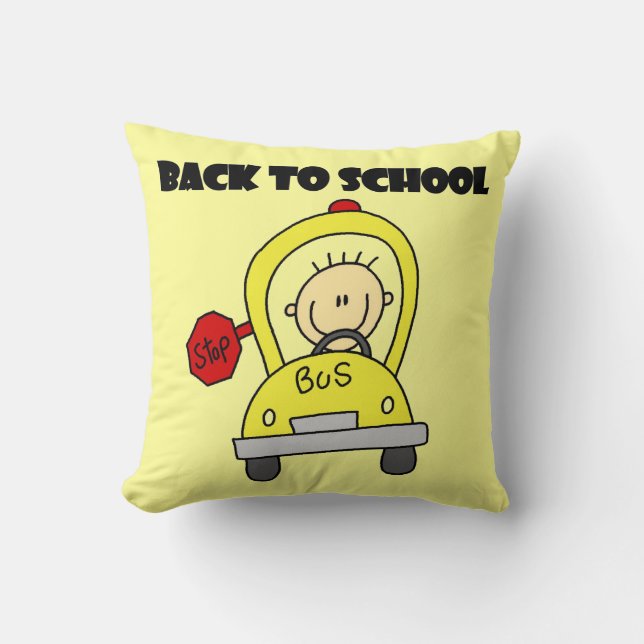 Back to School Throw Pillow (Front)