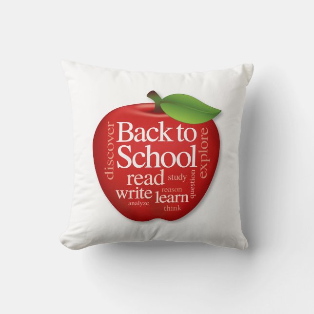 Back to School Throw Pillow (Front)