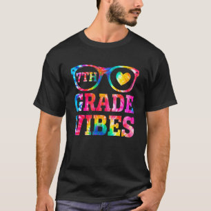 Back To School Tie Dye Sunglasses 7th Grade Vibes T-Shirt