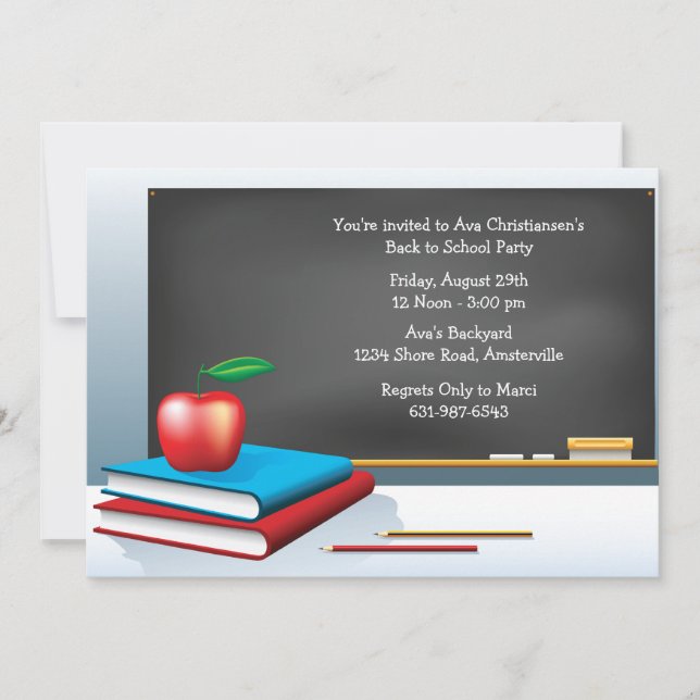 Back to School Time Invitation (Front)