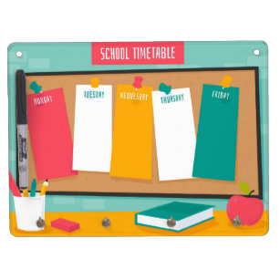 Back to School Timetable Dry Erase Board